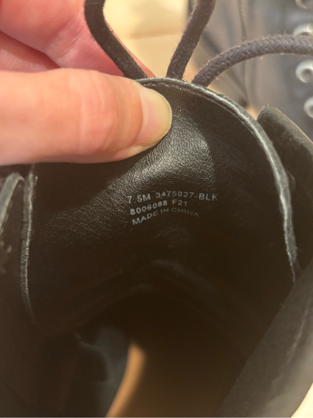 Frye Foster Combat Boots Black Leather Lace Up Side Zip Size 7.5 - Picture 8 of 11